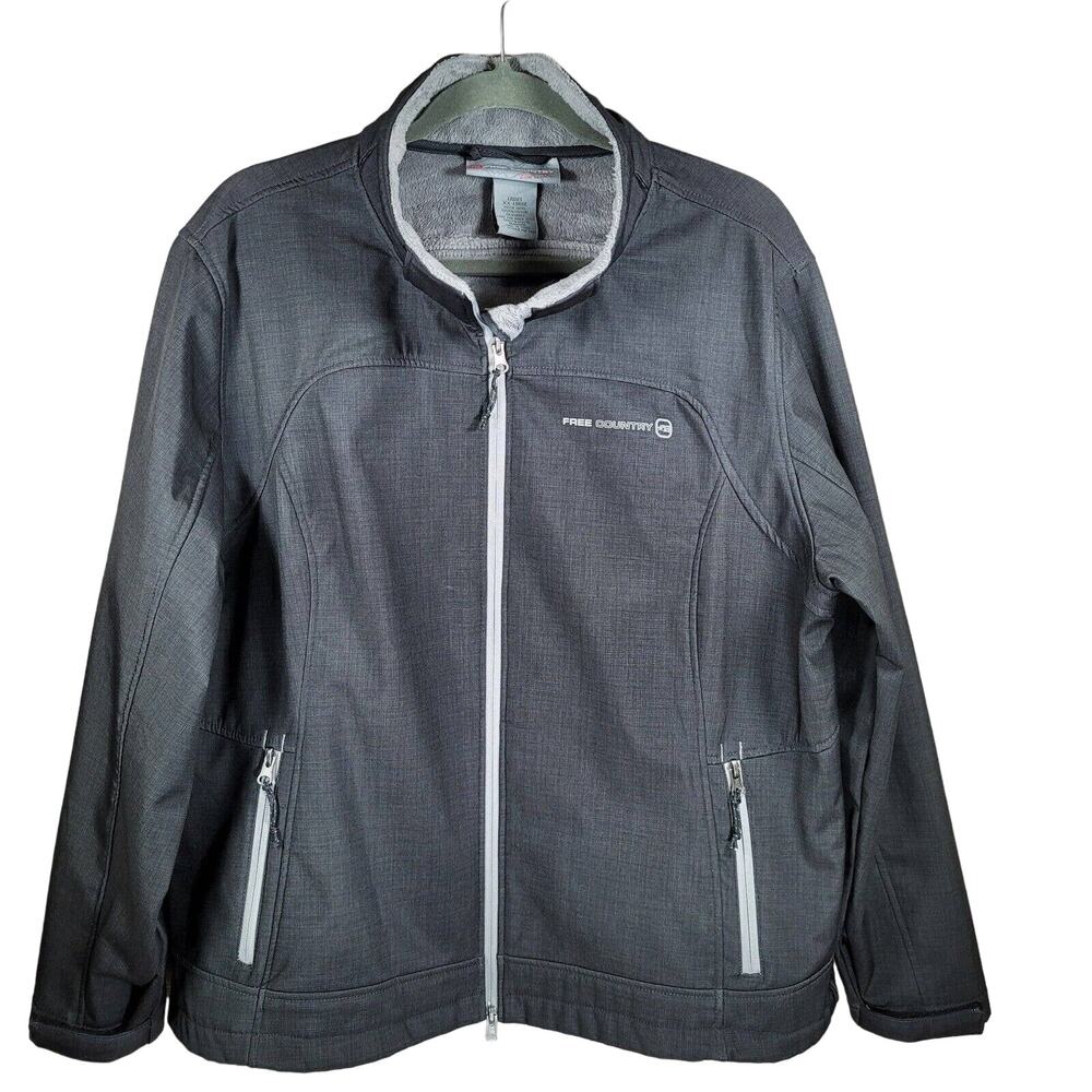 Womens Jacket XXL Water Wind Resistant Pockets Faux Fur Interior Free Country